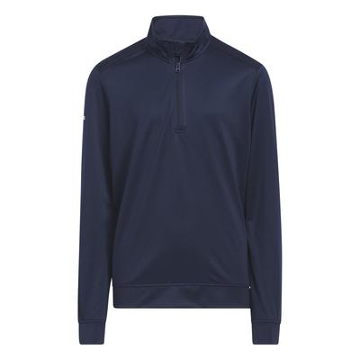 adidas Junior 1/4 Zip Solid Golf Midlayer - Collegiate Navy