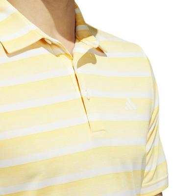 adidas 2 Colour Stripe Golf Polo - Semi Spark - thumbnail image 5