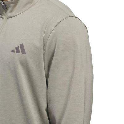 adidas Elevated 1/4 Zip Golf Sweater - Silver Pebble - thumbnail image 4