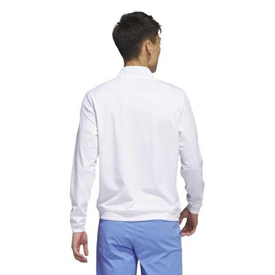 adidas Elevated 1/4 Zip Golf Sweater - White - thumbnail image 2