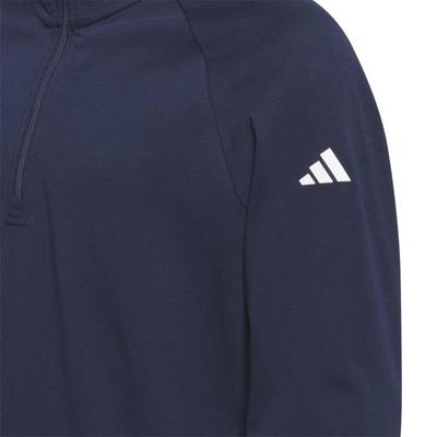 adidas Junior 1/4 Zip Golf Sweater - Navy - thumbnail image 3