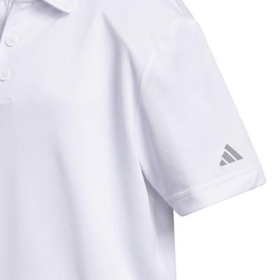 adidas Junior Performance Golf Polo - White - thumbnail image 3