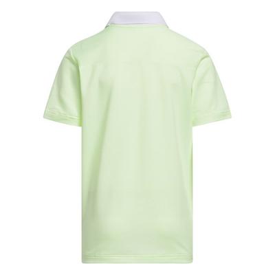 adidas Junior Striped Golf Polo - Green - thumbnail image 2