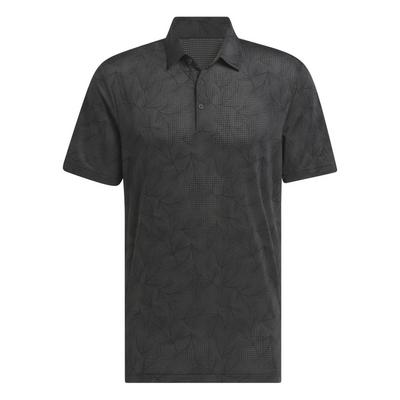 adidas Ultimate365 Pine Print Golf Polo - Carbon/Black