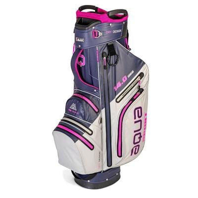 Big Max Aqua Sport 3 Waterproof Golf Cart Bag - Steel/Navy/Fuschia