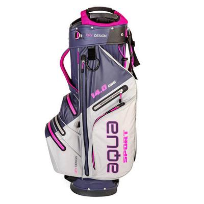 Big Max Aqua Sport 3 Waterproof Golf Cart Bag - Steel/Navy/Fuschia - thumbnail image 2