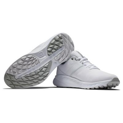 FootJoy Flex Golf Shoes - White/Grey - thumbnail image 4