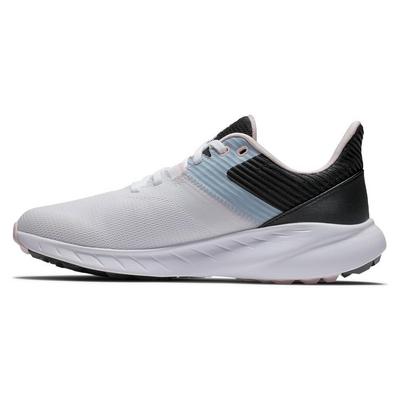 FootJoy Flex Womens Golf Shoes - White/Black/Pink - thumbnail image 2