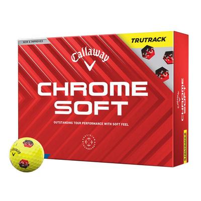 Callaway Chrome Soft TruTrack Golf Balls - Yellow - thumbnail image 1