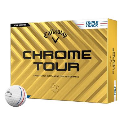 Callaway Chrome Tour Triple Track Golf Balls - White - thumbnail image 1