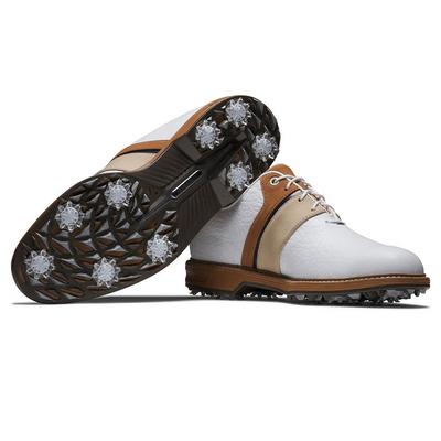 FootJoy Premiere Series Packard LX Golf Shoes - White/Blue/Brown - thumbnail image 5