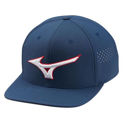 Mizuno Tour Flat Snapback Golf Cap - Navy - thumbnail image 1