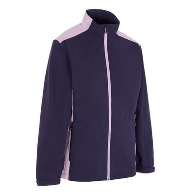 ProQuip Ladies Darcey Waterproof Golf Jacket - Navy/Lilac - thumbnail image 1