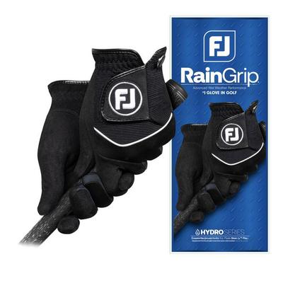 FootJoy RainGrip Men's Golf Gloves Pair - Black - thumbnail image 1