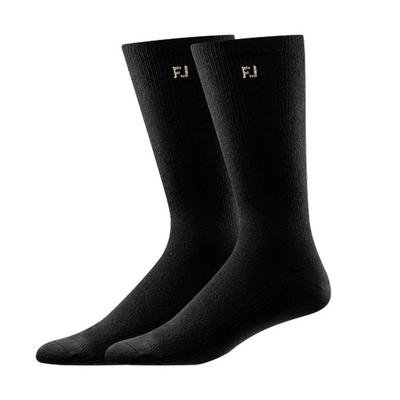 FootJoy ProDry Crew Golf Socks 2-Pair Pack - Black - thumbnail image 1