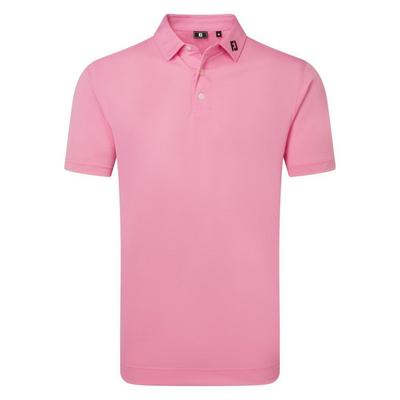 Footjoy Stretch Pique Solid Golf Polo Shirt - Pink Pop