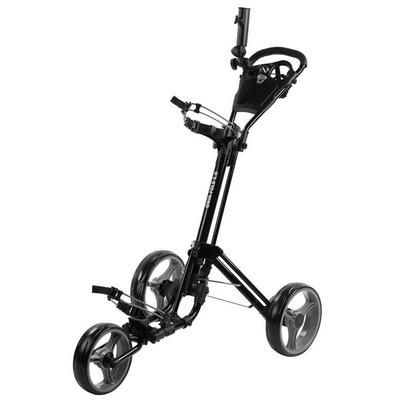 SkyMax Qwik Fold 3.0 3-Wheel Push Cart - Black 