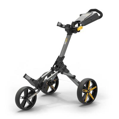 PowaKaddy MICRA Golf Push Trolley - Yellow - thumbnail image 2