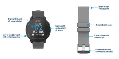 Shot Scope G5 GPS Golf Watch Watch - Grey - thumbnail image 7