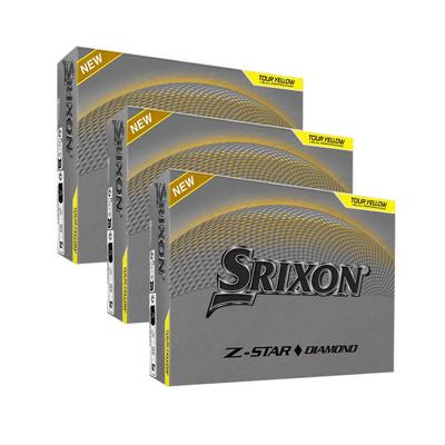 Srixon Z-Star Diamond Golf Balls - Yellow 3 x Dozen Personalised