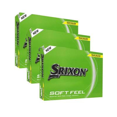 Srixon Soft Feel Golf Balls - Yellow 3 x Dozen Personalised