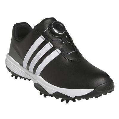 adidas Tour360 24 BOA Junior Golf Shoes - Black/White/Iron - thumbnail image 3