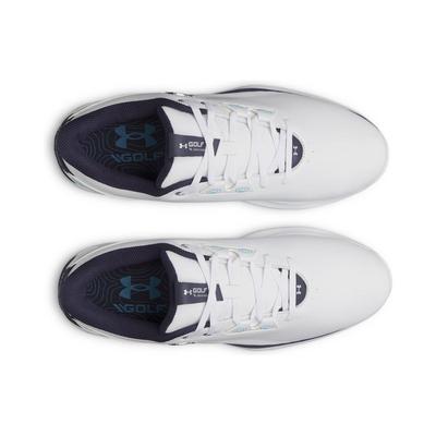 Under Armour UA Drive Fade 2 Spikeless Golf Shoes - White/White/Metallic Silver - thumbnail image 5