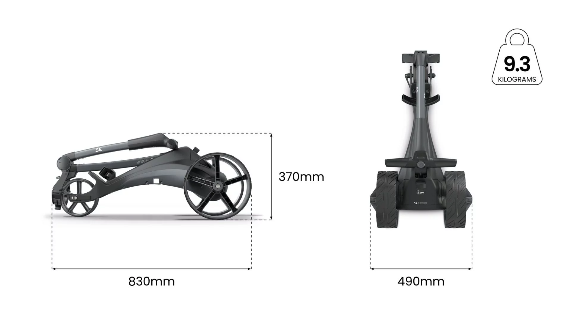 Motocaddy SE Golf Trolley Specs
