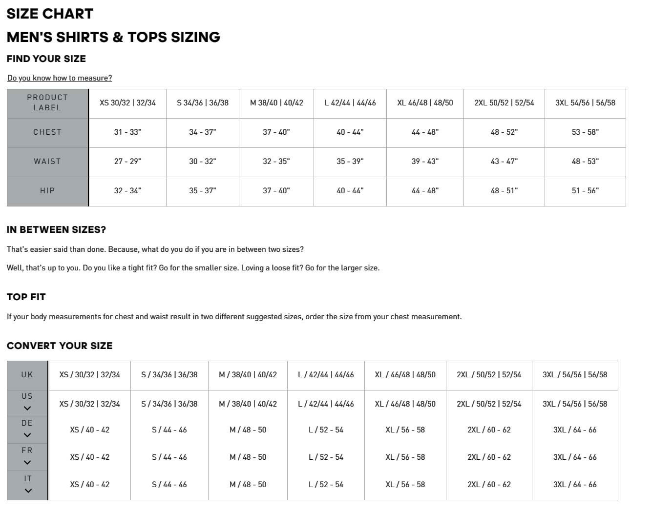 Size Chart for adidas Mesh Print Golf Polo - Navy