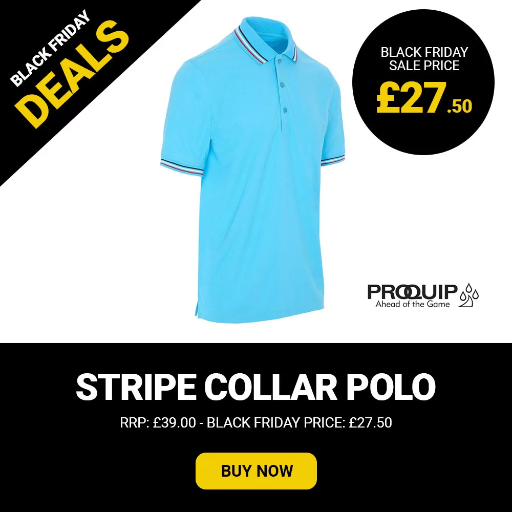 Black Friday Striped Collar Polo Offer